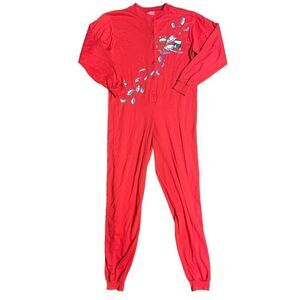 Santa Bear Vintage 80s Christmas / Winter onesie - fits unisex large